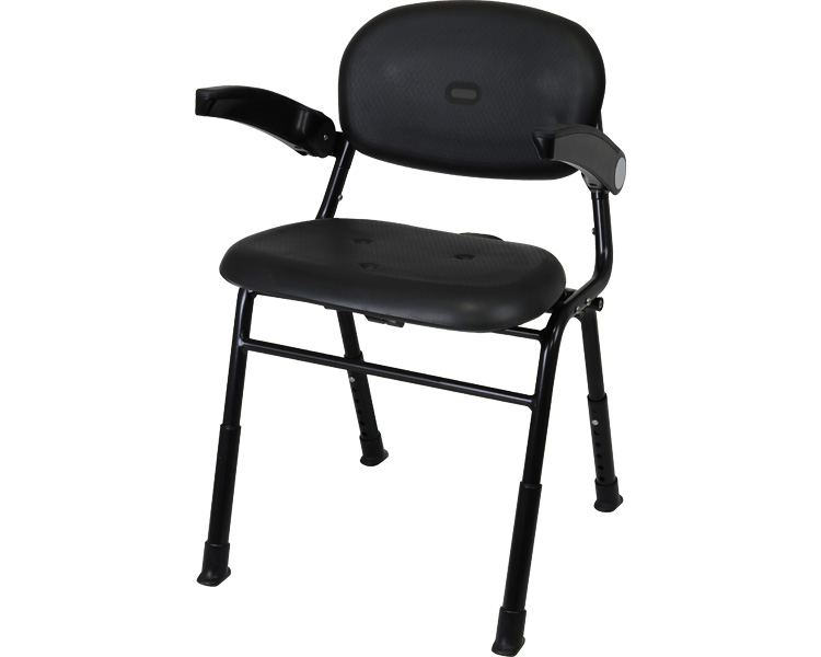 折りたたみ式 シャワーチェア ユニプラス　ミドルシャワーチェア / BSU15　ブラック 高齢者・介護・幸和製作所