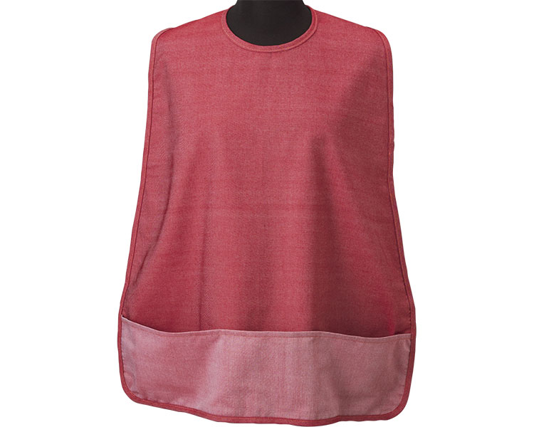 カラーデニム食事用エプロン / ２600　ワインレッド