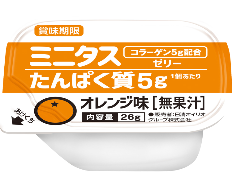 ミニタス　たんぱく質ゼリー　オレンジ味 / 021149　26g×9個