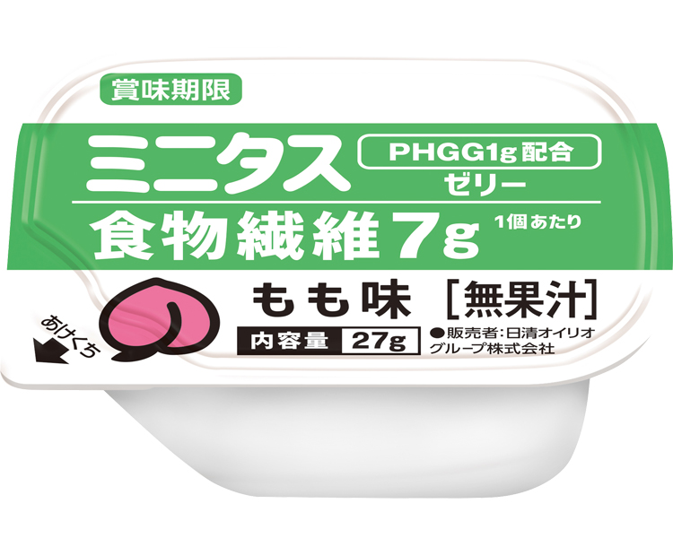 ミニタス　食物繊維ゼリー　もも味 / 021151　27g×9個