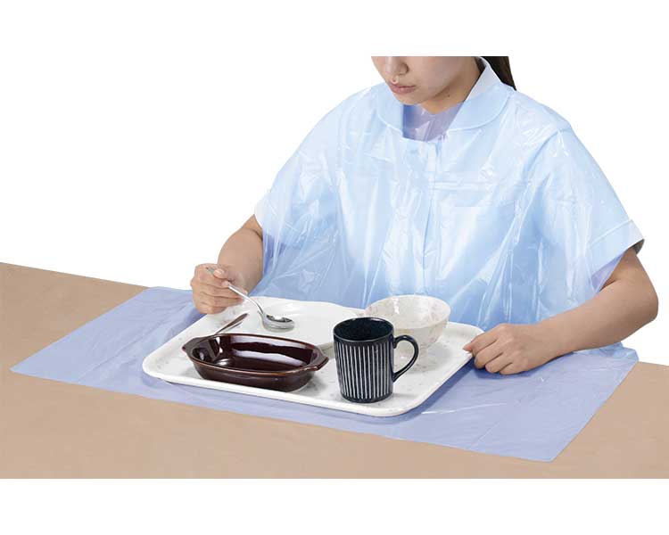 食事用エプロン / SUN7１　ブルー　５0枚入