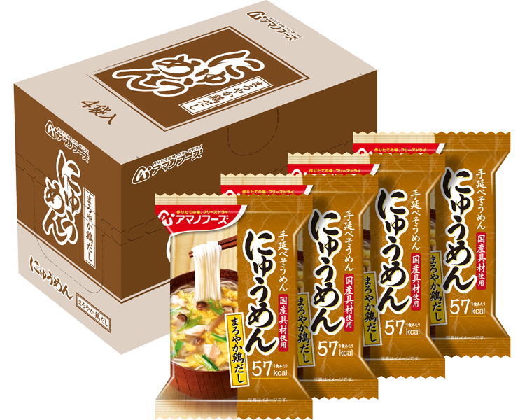 アマノフーズ　フリーズドライ　にゅうめん　まろやか鶏だし / 4袋入