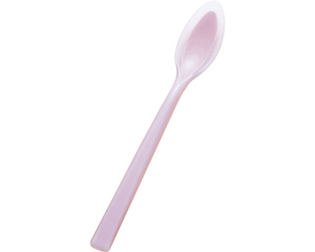 口あたりやさしいスプーン　一体深型・小 / KU-06　ピンク