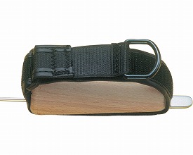 万能カフ　革製差込バンド　木付き / H-2　貫通式　黒
