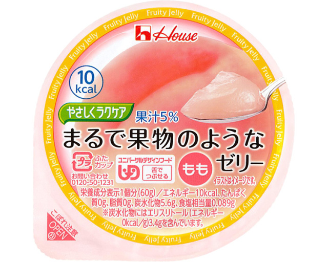 やさしくラクケア　まるで果物のようなゼリー　もも / 83823　60g