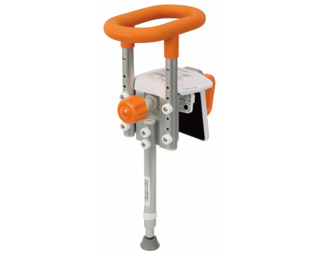 浴槽手すり 浴槽手すり 入浴グリップ［ユクリア］ユニットバス専用コンパクト　130脚付 / PN-L12311D　オレンジ 高齢者・介護・パナソニック エイジフリー