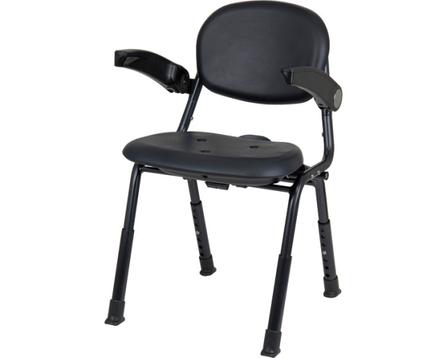 折りたたみ式 シャワーチェア ユニプラス　コンパクトシャワーチェア / BSU12　ブラック 高齢者・介護・幸和製作所