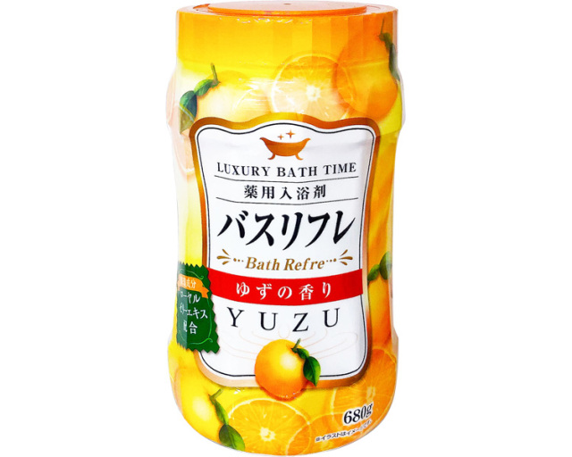 入浴剤 入浴剤 薬用入浴剤バスリフレ　本体680g / AG22781　ゆずの香り 高齢者・介護・ライオンケミカル