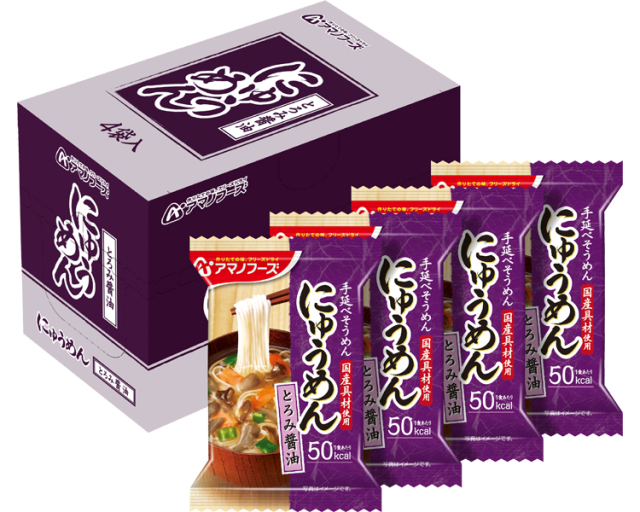 アマノフーズ　フリーズドライ　にゅうめん　とろみ醤油 / 4袋入