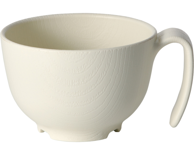 木目持ちやすい茶碗ハンドル付 / NBLS1HB　クリーム
