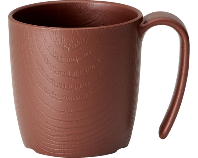 木目持ちやすいコップ / NMGS1HB　ブラウン