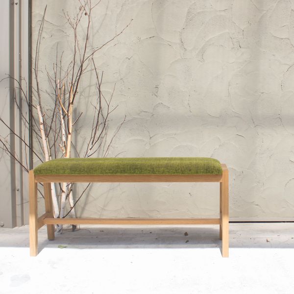 ファブリックベンチ (無垢材×ファブリック)