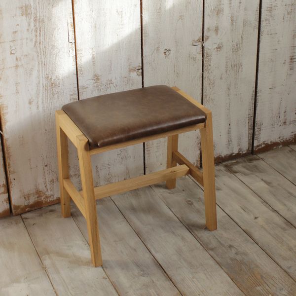 レザースツール (無垢材×レザー)