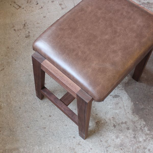 レザースツール (無垢材×レザー)