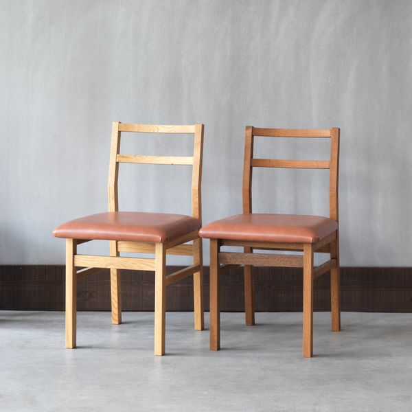 レザーチェア (無垢材×レザー)