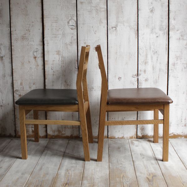 レザーチェア (無垢材×レザー)