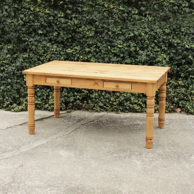 ろくろ脚ダイニングテーブル・引き出し付き・120cm×80cm