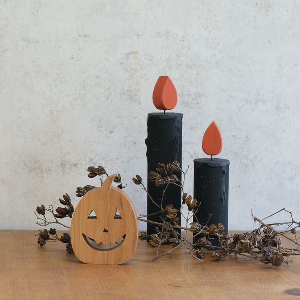 木製キャンドル・ハロウィンカラー・Sサイズ
