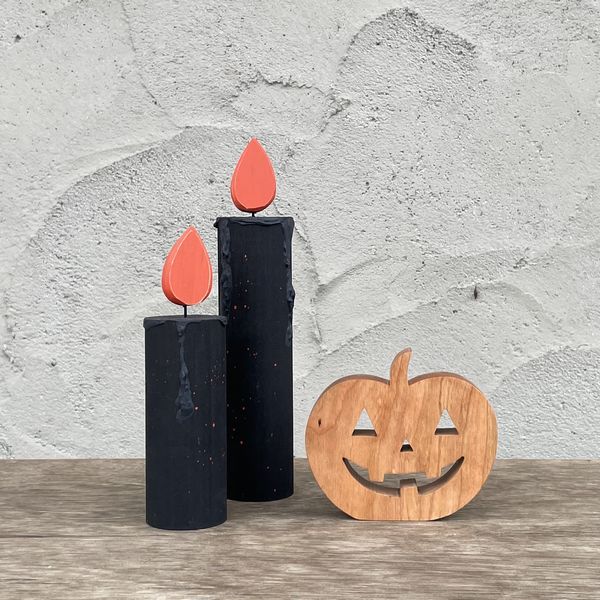 木製キャンドル・ハロウィンカラー・Sサイズ