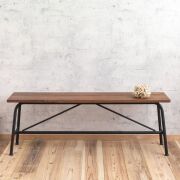 アイアンベンチ・120cm (無垢材×アイアン)