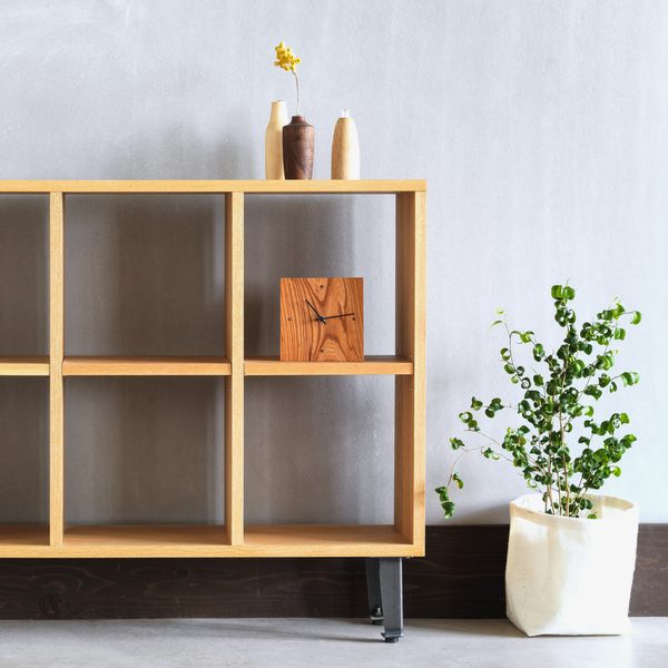 オープンシェルフ (無垢材×アイアン)