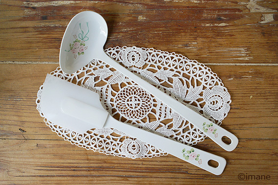 【イマン】【薔薇柄】【ホーロー】エマ　スパチュラ