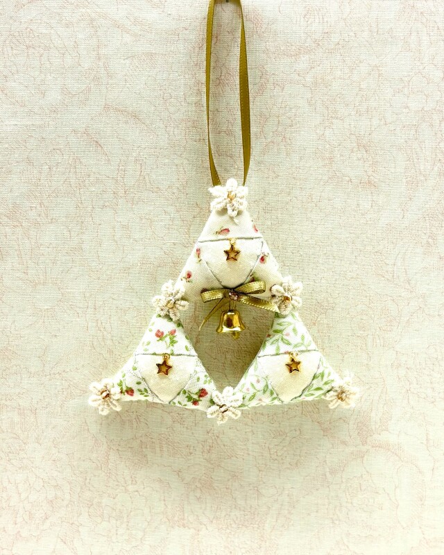 【オリジナルキット】【パッチワーク】【クリスマス】【オーナメント】【こねこ便】トライアングルツリーオーナメント