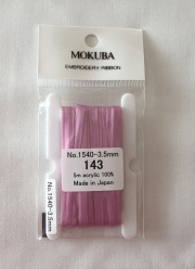 【リボン刺繍用リボン】【レターパックライト可】　木馬エンブロイダリーリボン3.5ｍｍ色番号143　5ｍ巻