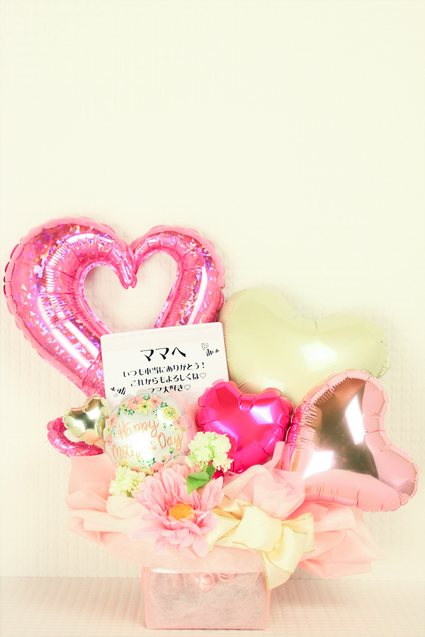 母の日バルーンアレンジタイプ　「ハーティーマザーバルーンギフト」 hm0034