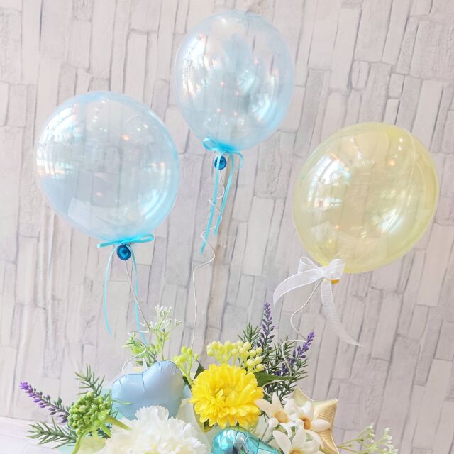 カフェとかナチュラルなお店 開店祝い周年祝いバルーン 「ふわり