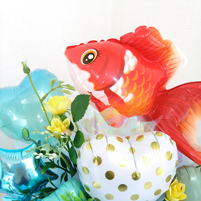 タイムセール 金魚 アート 琉金 プレゼント ギフト 置物 水草 水槽