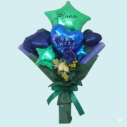 2026新作　グリーン系　卒業おめでとうのプレゼント　オリジナル名前入ります　選べるカラー花束タイプバルーン　「卒業おめでとう」　卒業、卒園、結婚式、発表会　花束タイプ　高さ50cm幅30cm　 sp0077