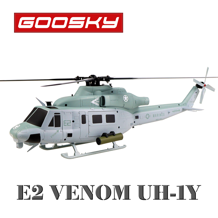 数量限定特価！超安定6軸ジャイロ＆パニックリカバリ機能搭載 GOOSKY LEGEND E2（UH-1Y）調整済みBNFセット【日本語説明書付】