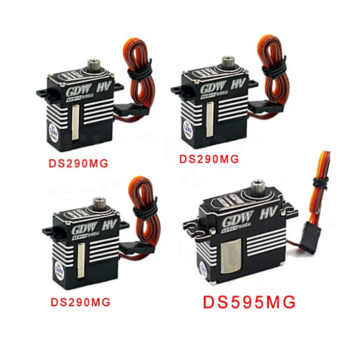 RS4 VENOMに最適！　GDWヘリ用 サーボセット（DS290MG×3個　DS595MG×1個）