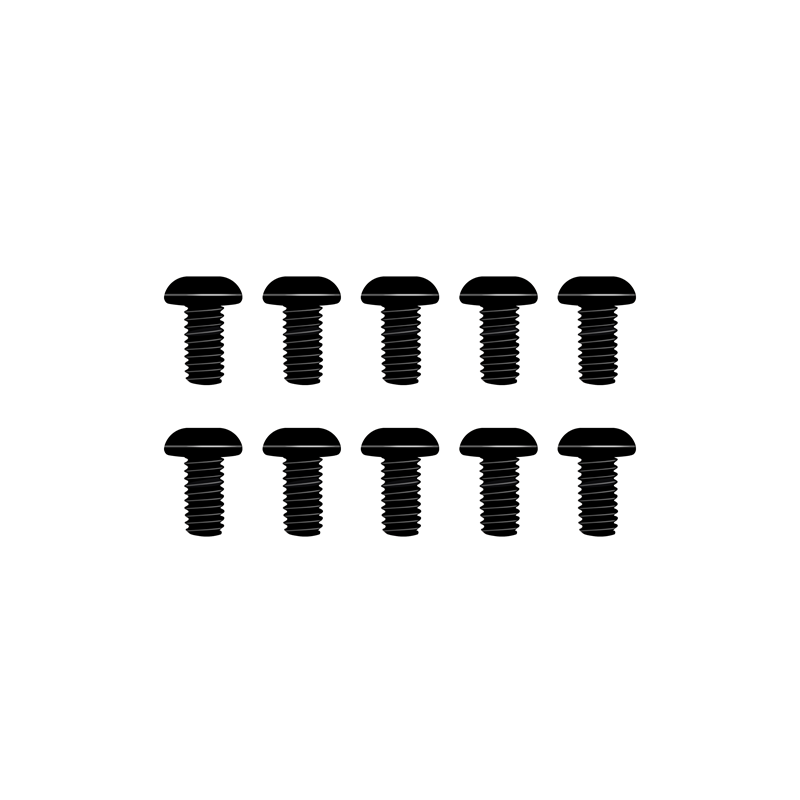 RS4 スクリューセット（M2.5×5mm ボタンビス）※社外品10本入り　【GT020099】