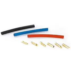 HOBBYWING ゴールドコネクター 4.0mm 耐熱チューブセット [オスメス3ペア]