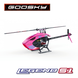 Futaba S-FHSS送信機とバインドして飛ばせる！　高性能6軸ジャイロ搭載 GOOSKY LEGEND S1ヘリコプター（ピンク）【日本語説明書付】