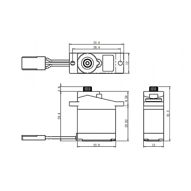SAVOX デジタルサーボ メタルギア（450L 6セル仕様等に）【SH-0255MG