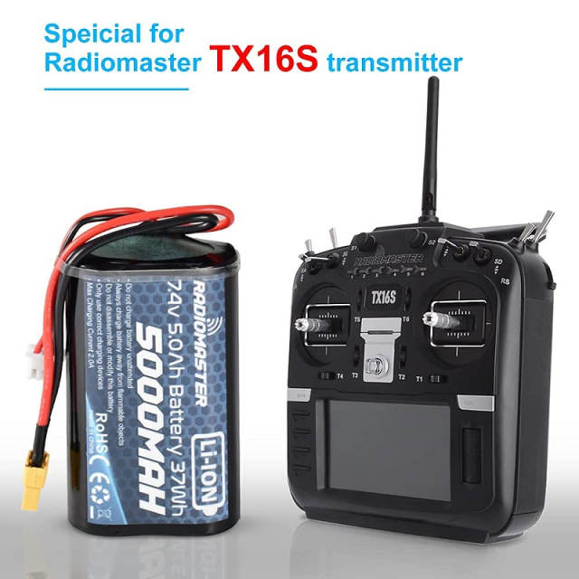 RADIOMASTER TX16S用 2S 5000mAh Li-ionバッテリー