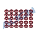 M3 スペシャルワッシャー　レッド（30個入り）　【H7NZ001XRW】