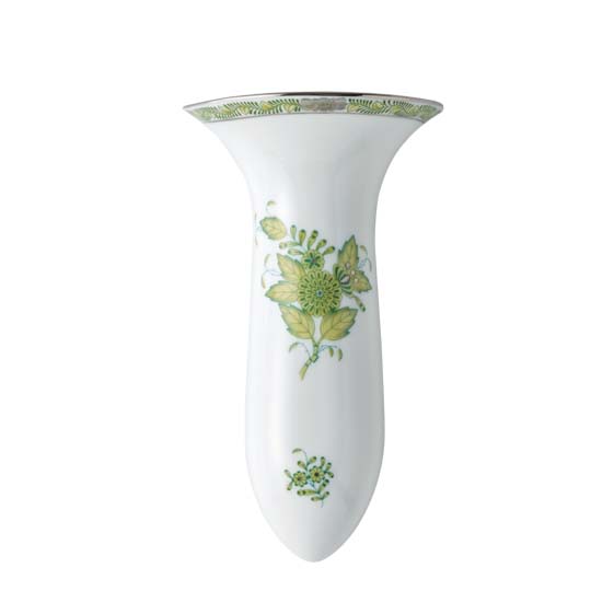 Herend - HEREND ヘレンド/アポニーグリーン ウォールベース 壁掛け用花瓶/ABランク/51【中古】 ヘレンド アポニーグリーン ウォールベース 16cm 壁掛け用花瓶