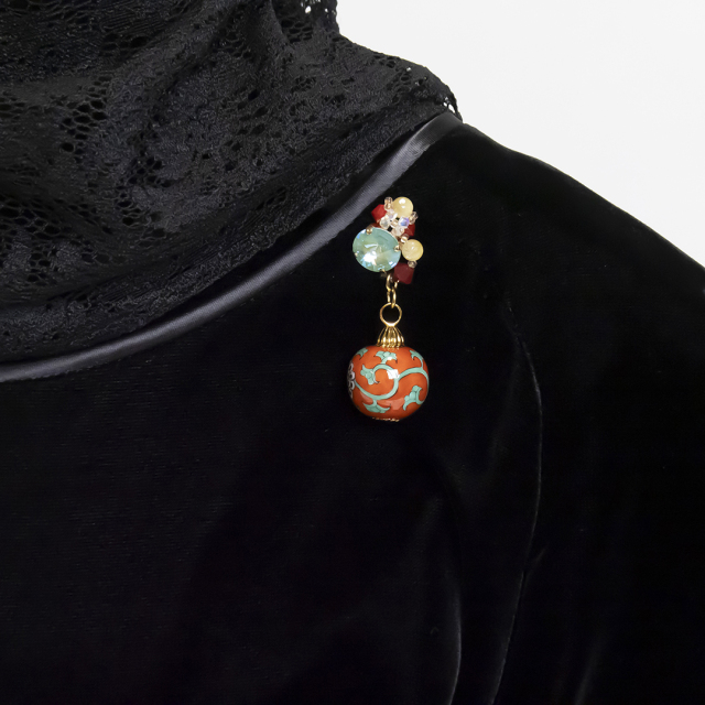 ヘレンド×Korino.I] ピンブローチ ペルル（ゲデレ）