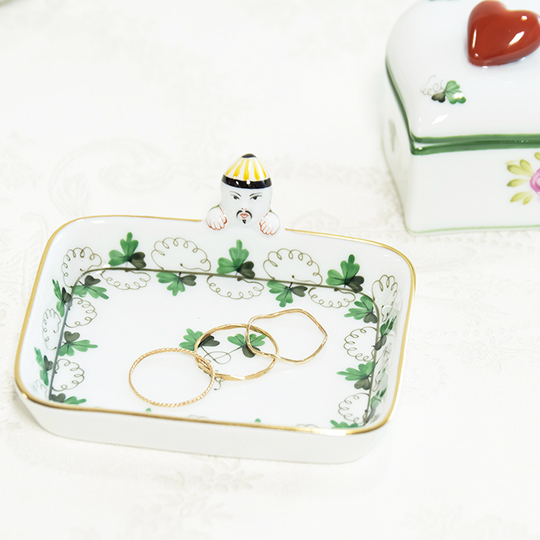 【HEREND】クリスマス　マンダリントレー ナカノゾキ HEREND】クリスマス マンダリントレー ナカノゾキ HEREND】クリスマス