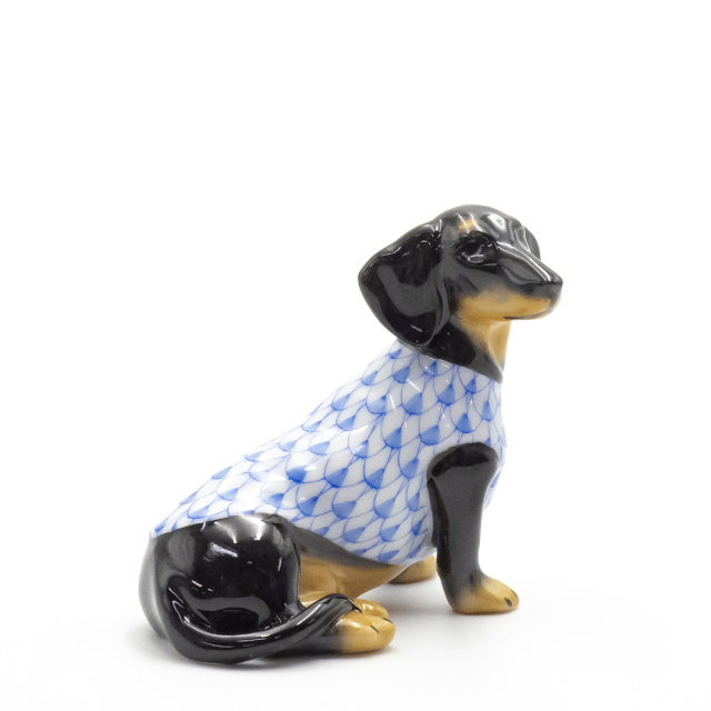 ヘレンド　ドッグ Dog / German Shepherd - Blue - Herend Animal Figurine