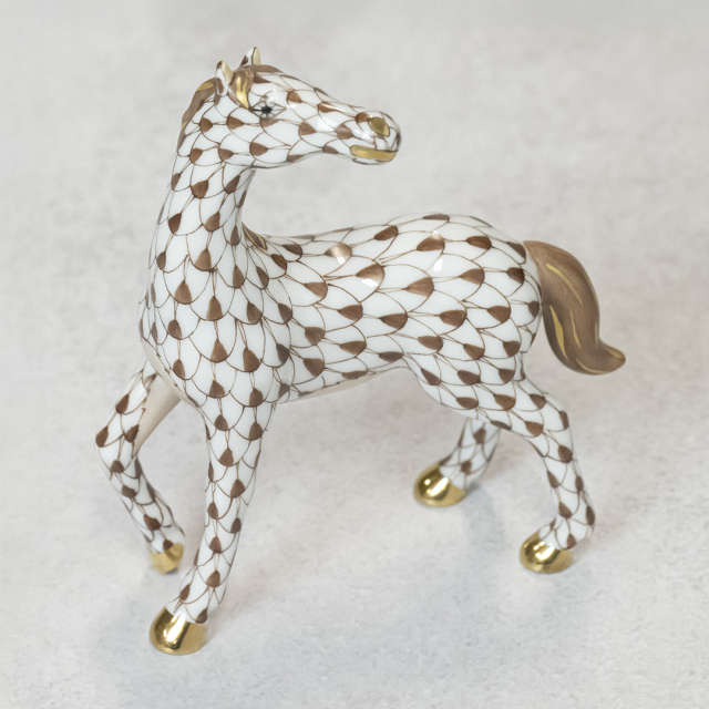 DA1286ヘレンドherend 馬ペガサス置物陶器