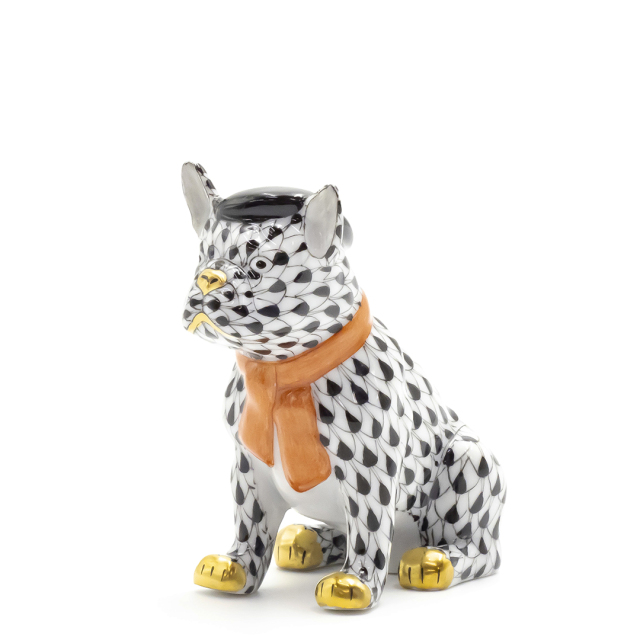 ガンバる！ヘレンド【美品・箱入り】犬フィギュリン　エカイユ　フィシュネット ドッグ コレクション