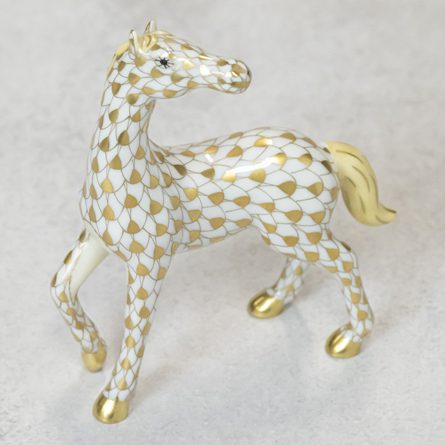 干支置物・うま（ゴールド）