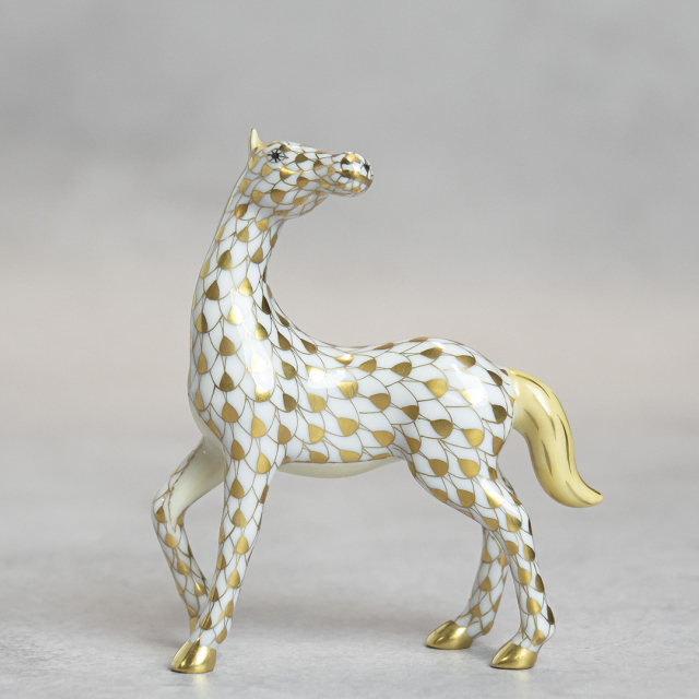 干支置物・うま（ゴールド）