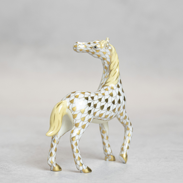 干支置物・うま（ゴールド）