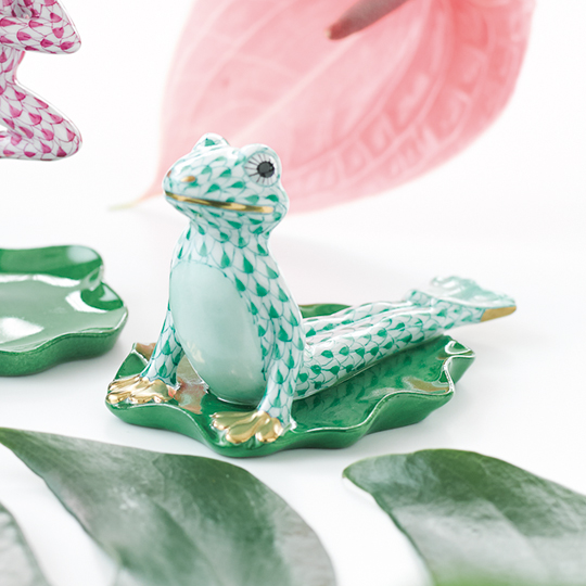 ヘレンド ワンダーパーク カエルコレクション カエルの王様 グリーン ヘレンド ワンダーパーク カエルコレクション カエルの王様 グリーン